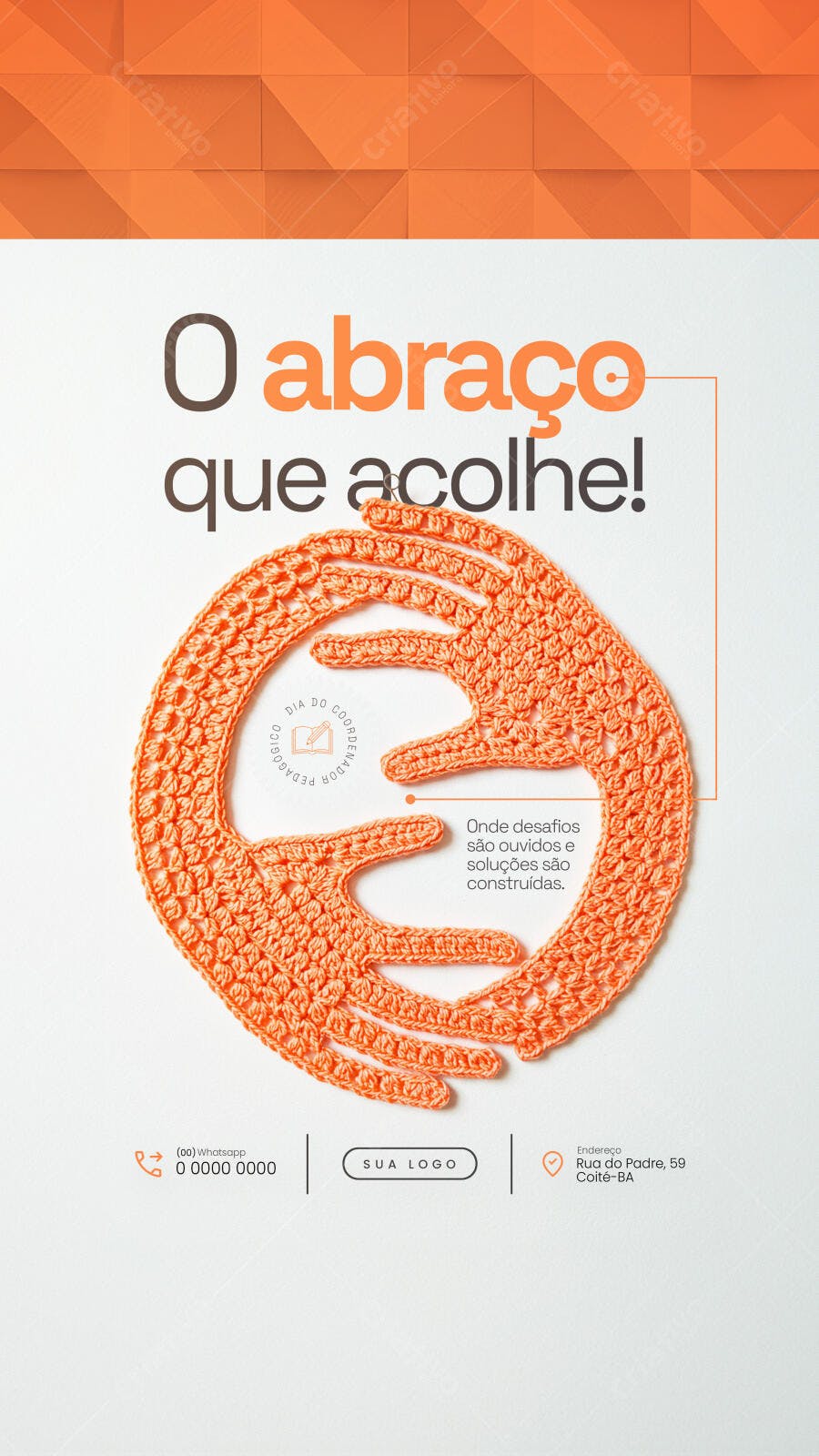 Flyer Dia do Coordenador Pedagógico PSD Editável