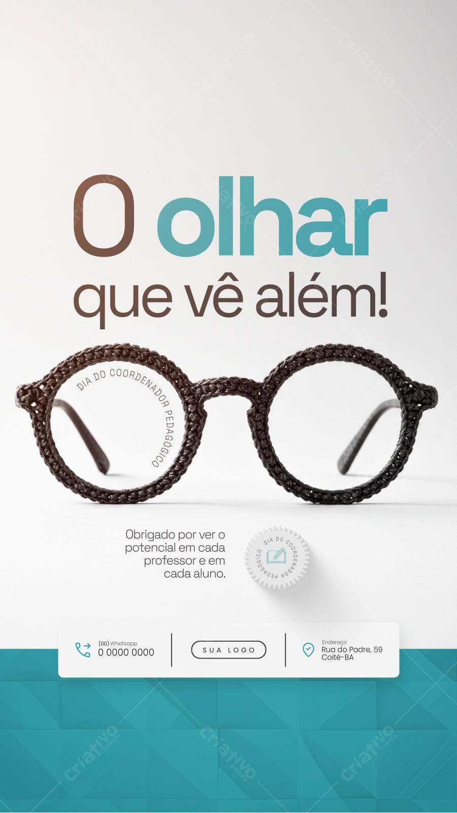 Flyer Dia do Coordenador Pedagógico PSD Editável