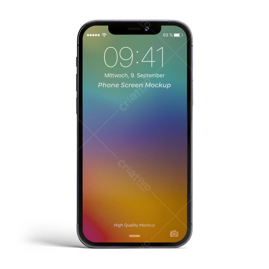 Mockup de Smartphone Moderno com Tela Gradiente