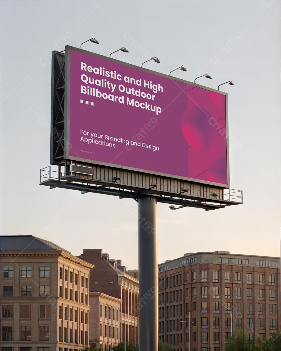 Mockup Realista de Outdoor em Cidade