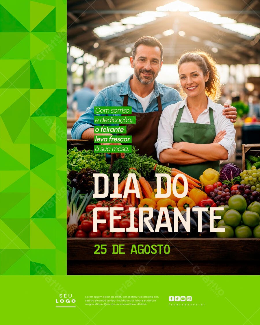 Flyer Dia do Feirante PSD Editável