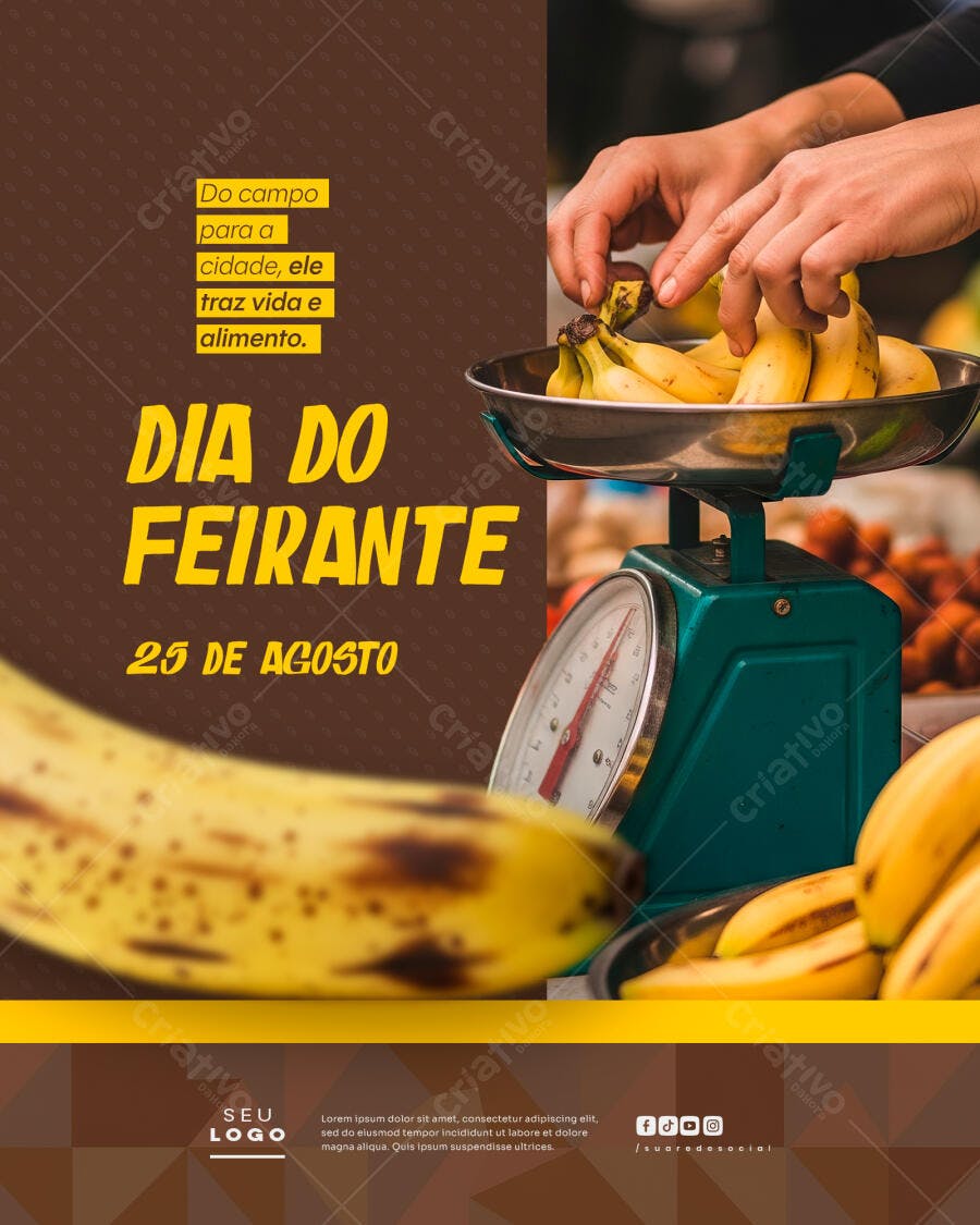 Flyer Dia do Feirante PSD Editável