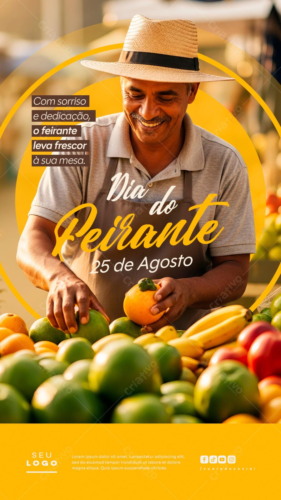 Flyer Dia do Feirante PSD Editável