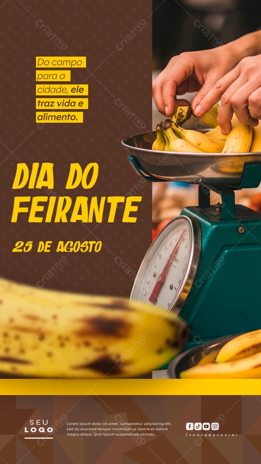 Flyer Dia do Feirante PSD Editável