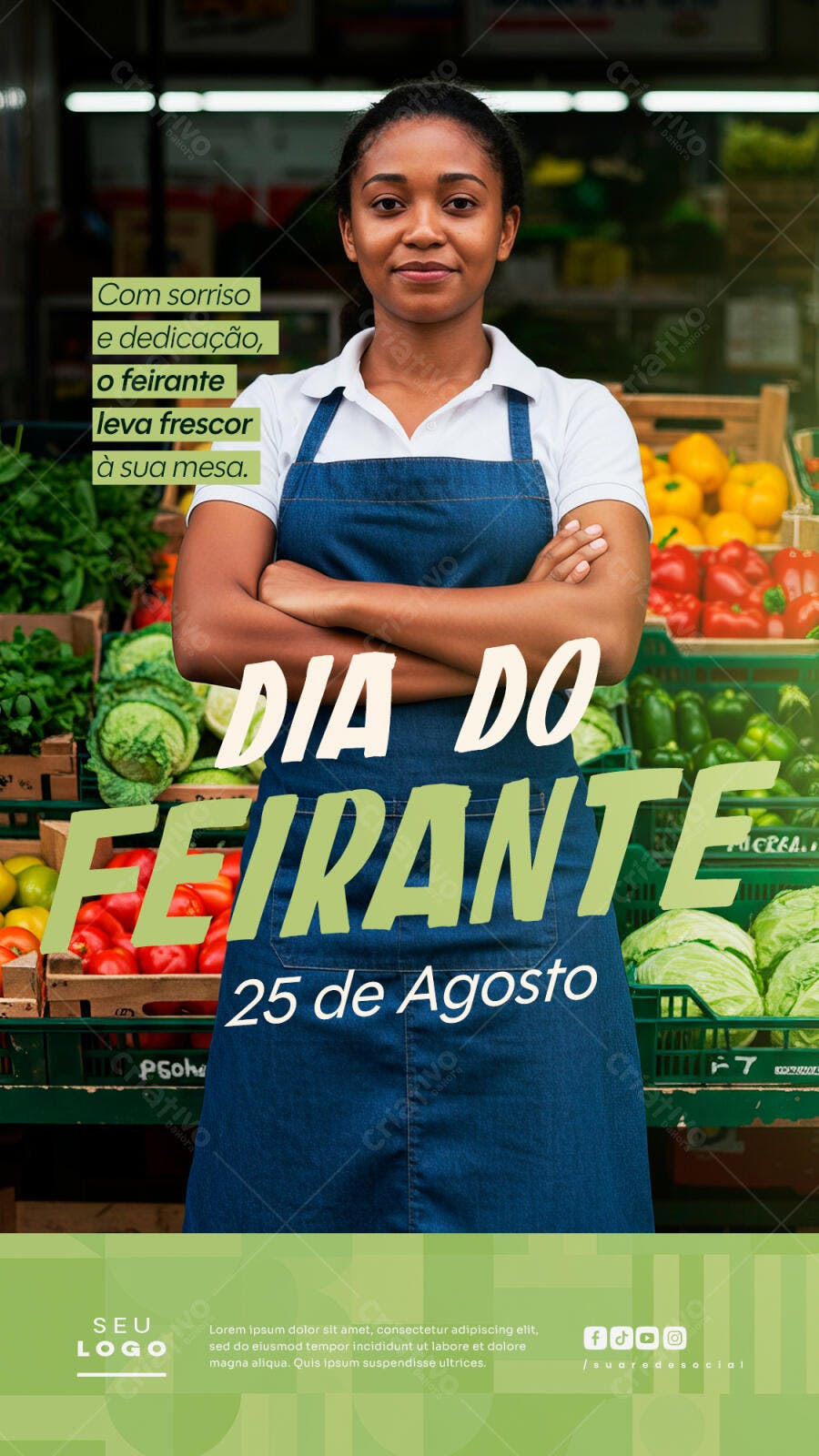 Flyer Dia do Feirante PSD Editável