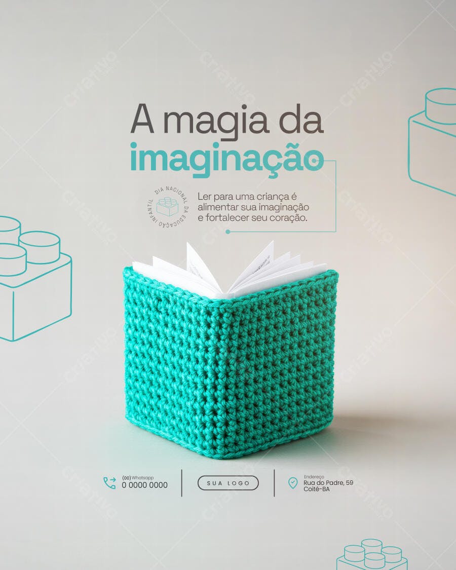 Post para Dia Nacional da Educação Infantil PSD Editável