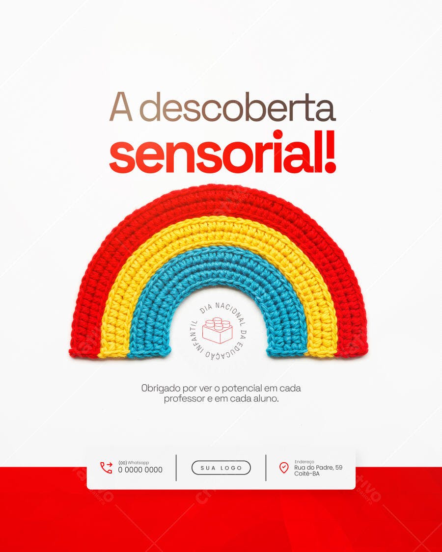Postagem Dia Nacional da Educação Infantil PSD Editável