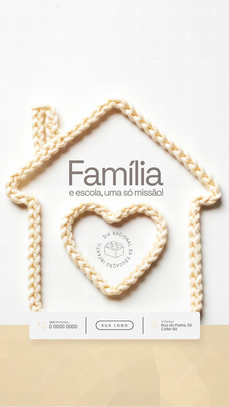 Flyer Dia da Educação Infantil PSD Editável
