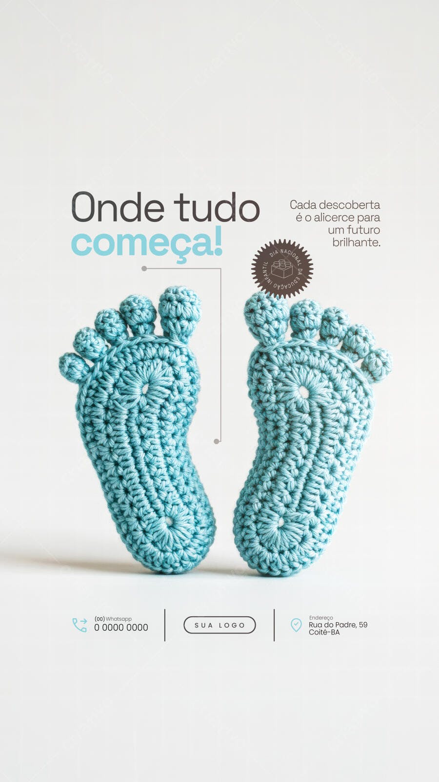 PSD para Anúncio de Nascimento Bebê PSD Editável