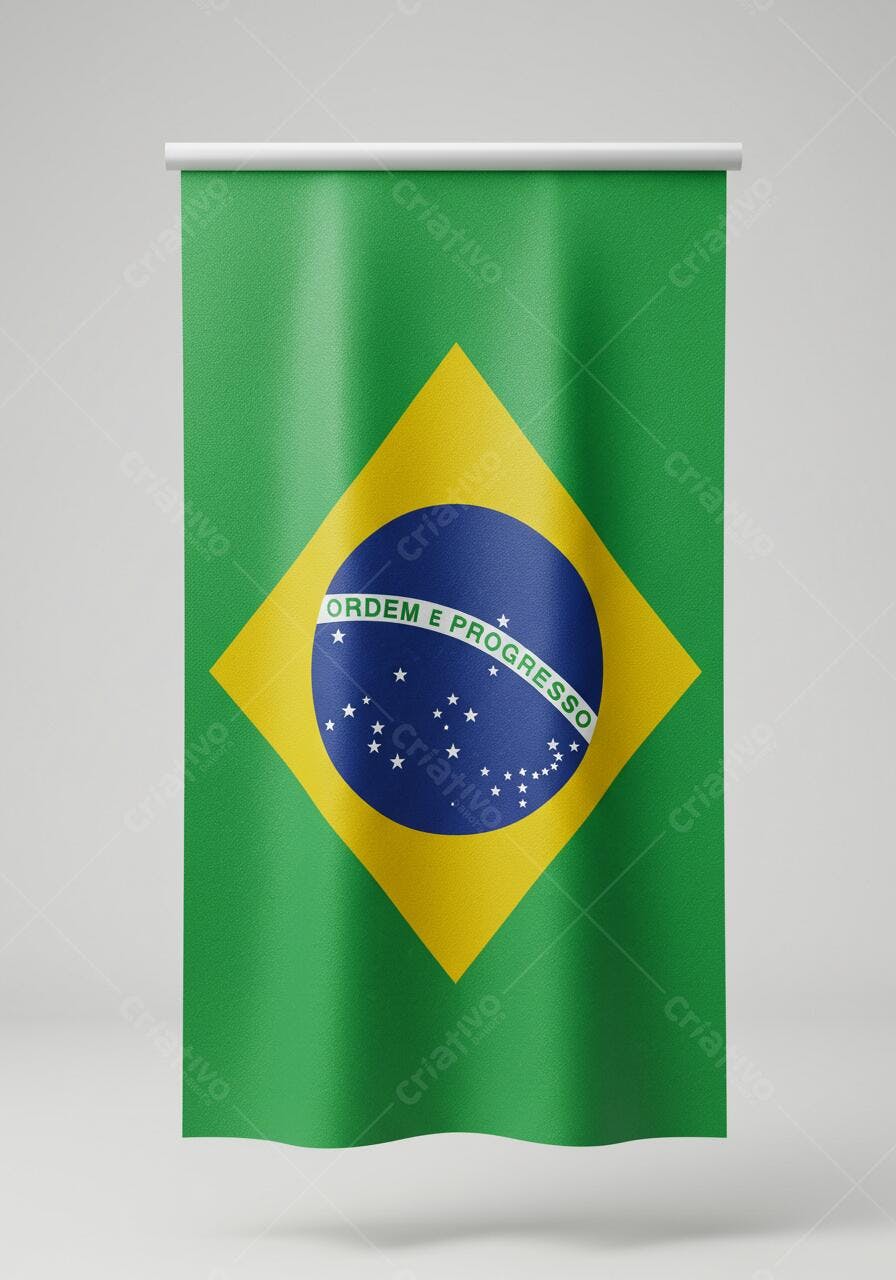 Bandeira do Brasil pendurada