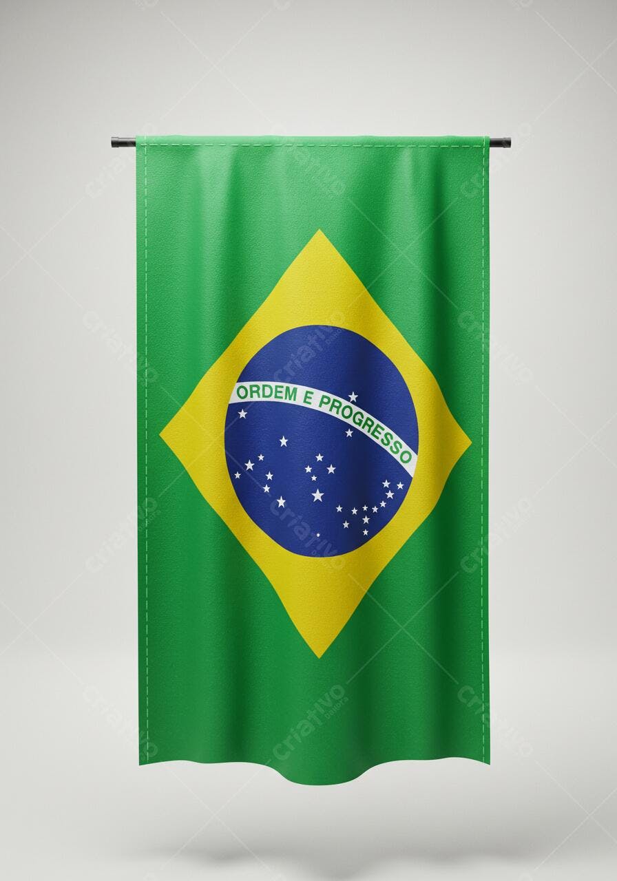 Bandeira do Brasil pendurada