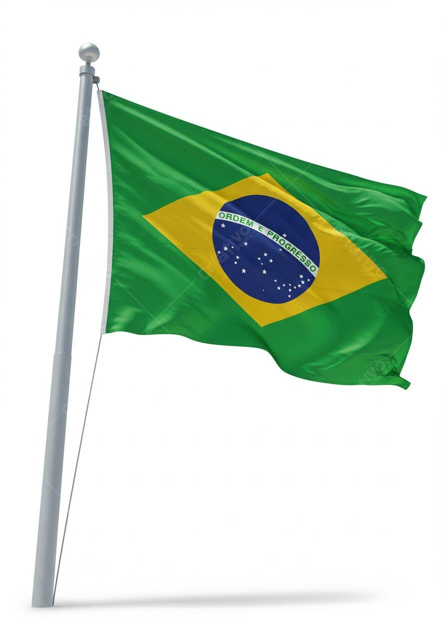 Bandeira Brasileira ao vento