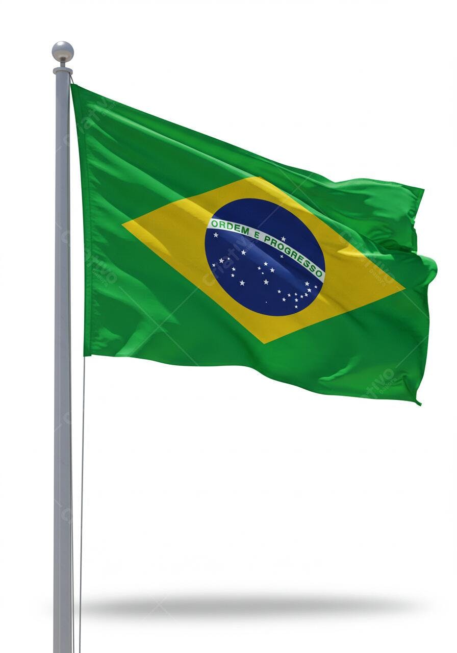 Bandeira Brasileira ao vento