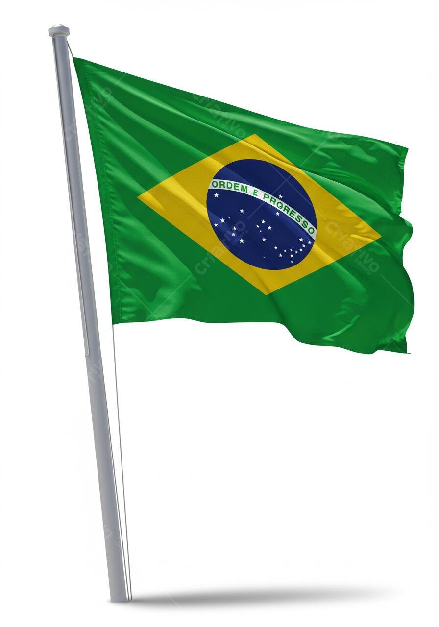 Bandeira do Brasil ao vento