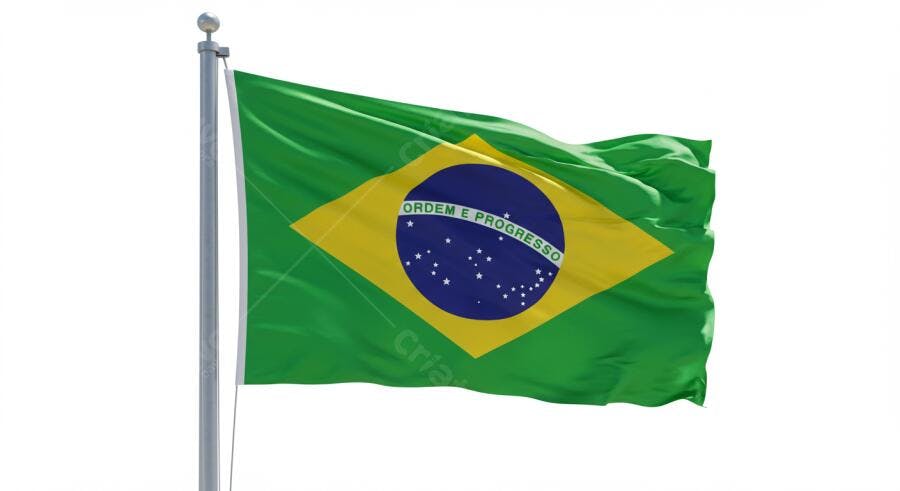 Bandeira Brasileira ao vento