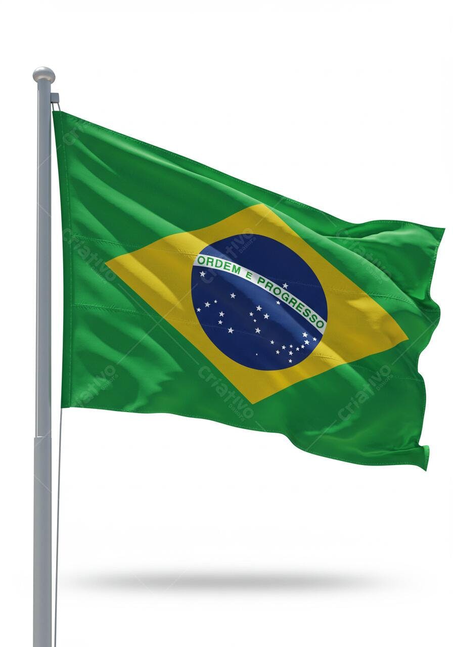 Bandeira Brasileira ao vento