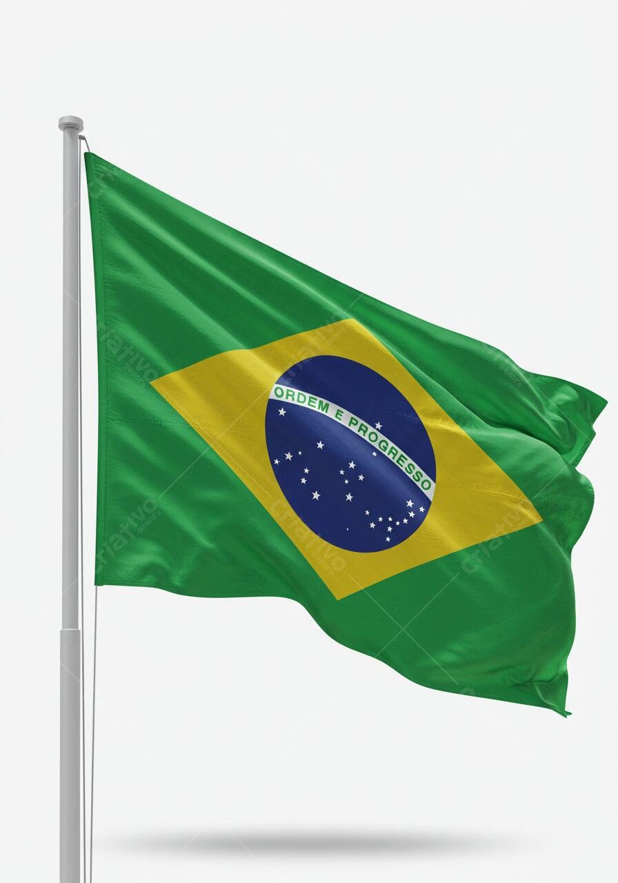 Bandeira Brasileira ao vento