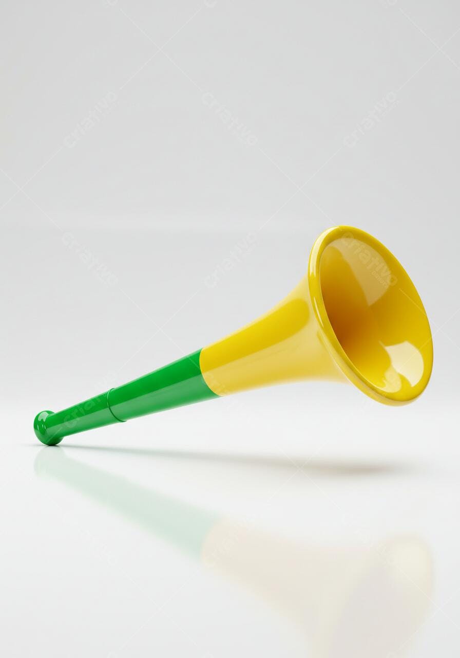 Vuvuzela verde e amarela para torcida