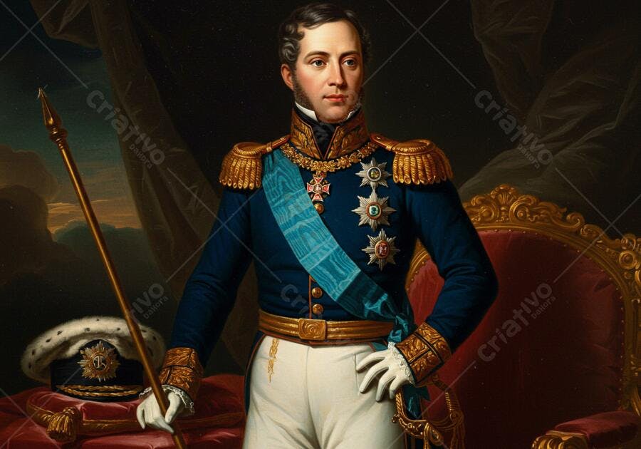 Retrato de Oficial Militar em Uniforme