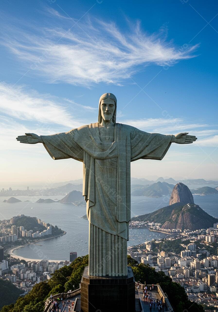 Cristo Redentor Rio de Janeiro vista aérea