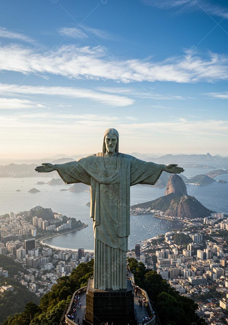 Cristo Redentor Rio de Janeiro vista aérea