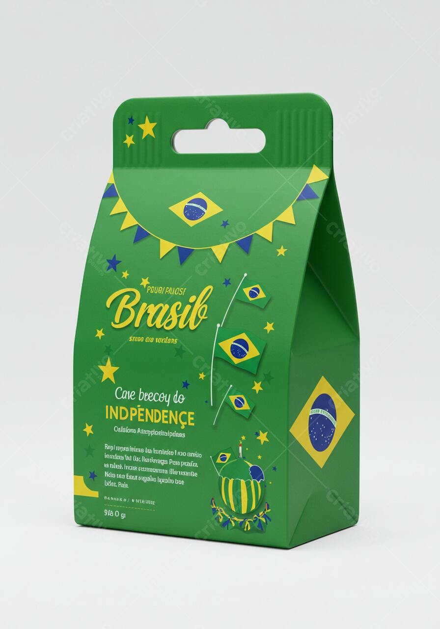 Embalagem Festa Independência Brasil Verde Amarelo