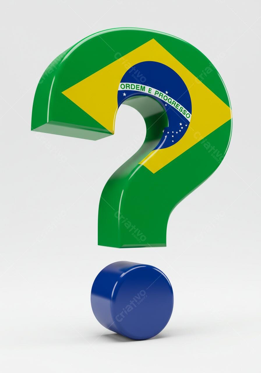 Ponto de Interrogação Bandeira Brasil