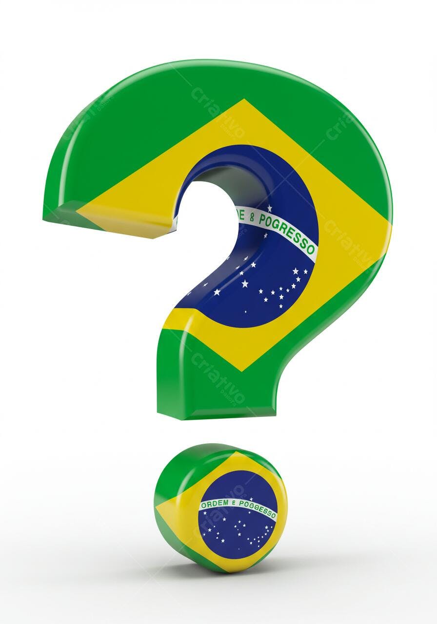 Ponto de Interrogação Bandeira Brasil