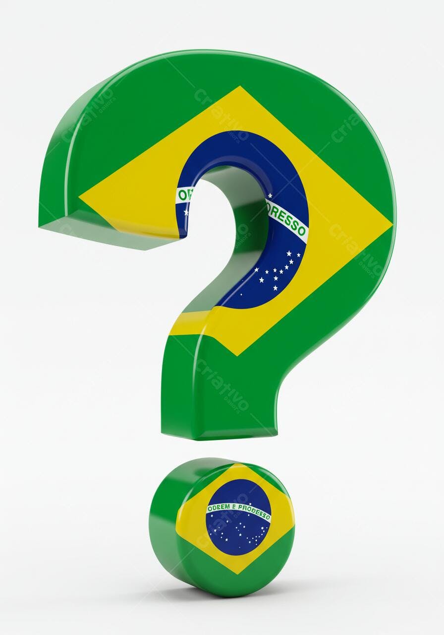 Ponto de Interrogação Bandeira Brasil