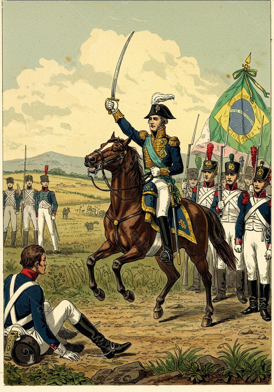 General Brasileiro a Cavalo em Batalha
