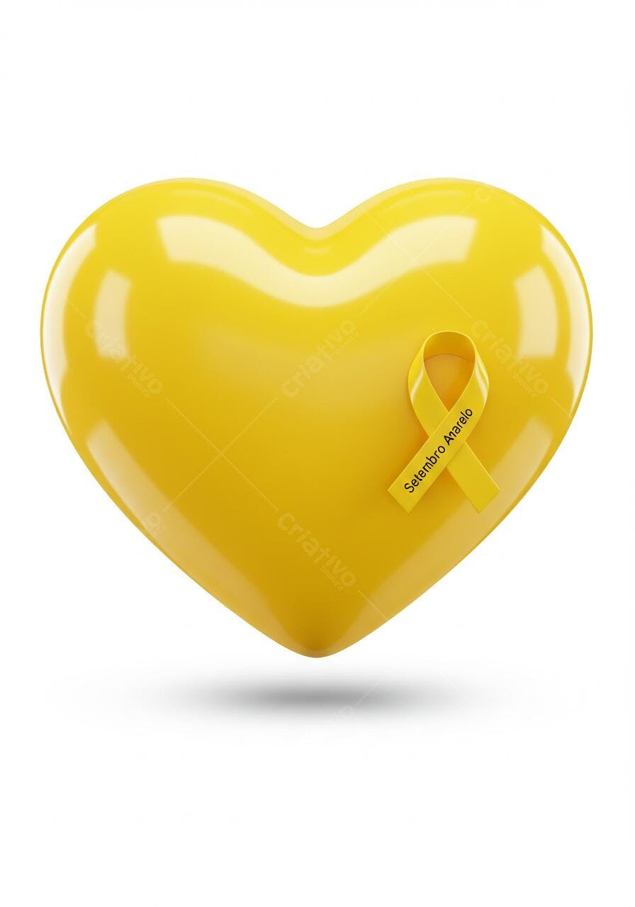 Coração amarelo Setembro Amarelo