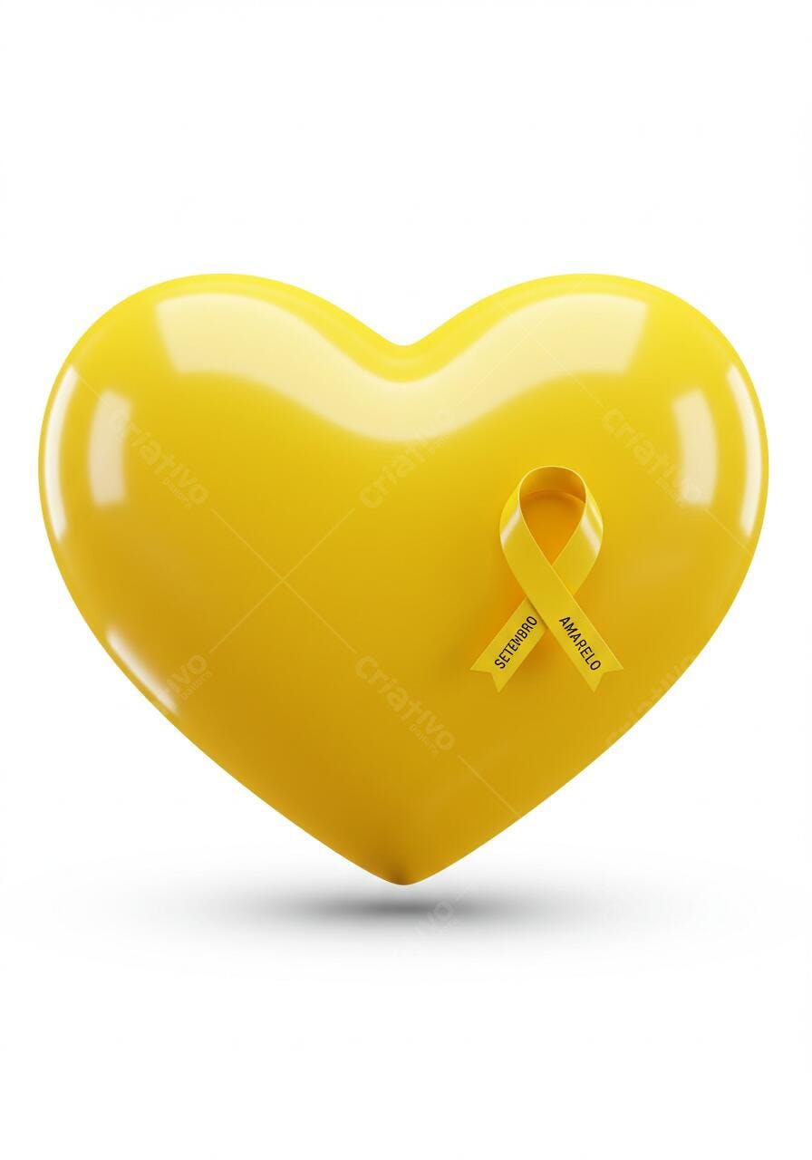 Coração amarelo Setembro Amarelo