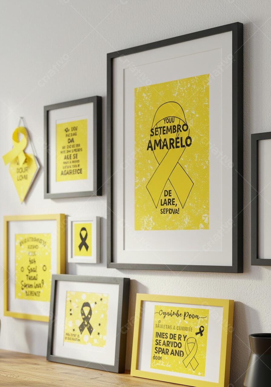 Setembro Amarelo moldura amarela