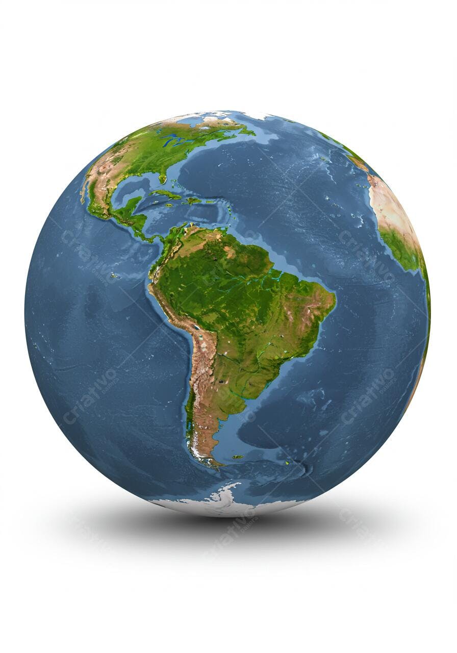 Planeta Terra vista do espaço cores azuis e verdes