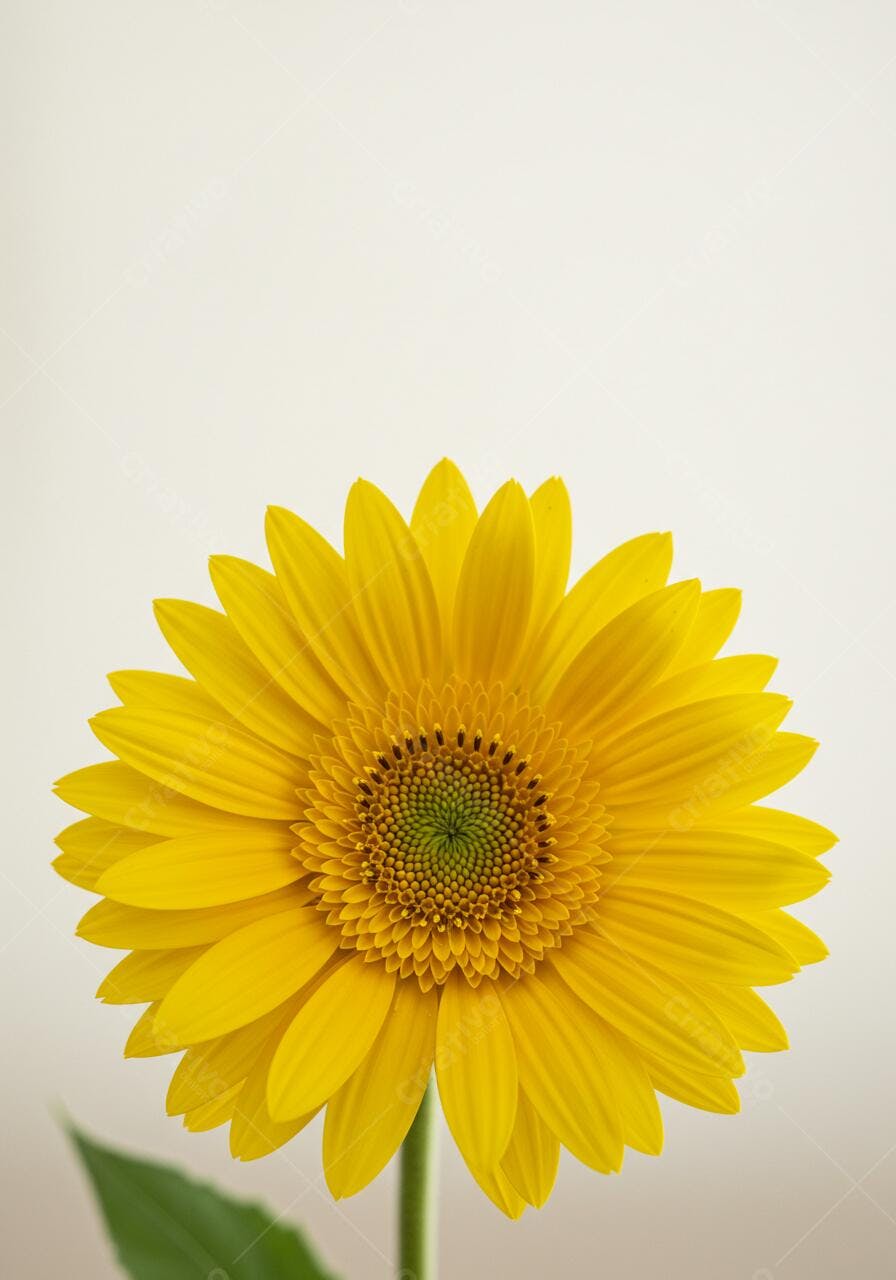 Girassol amarelo vibrante em fundo claro