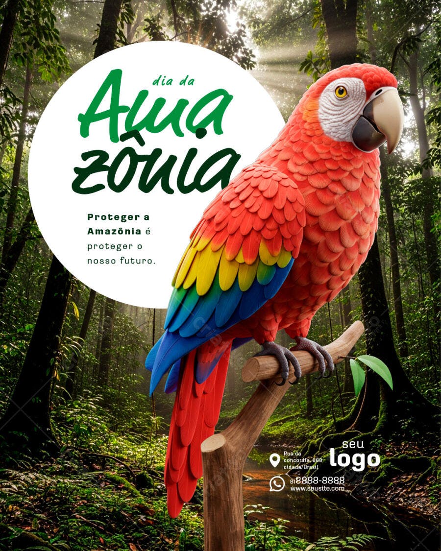 Flyer Dia da Amazônia PSD Editável