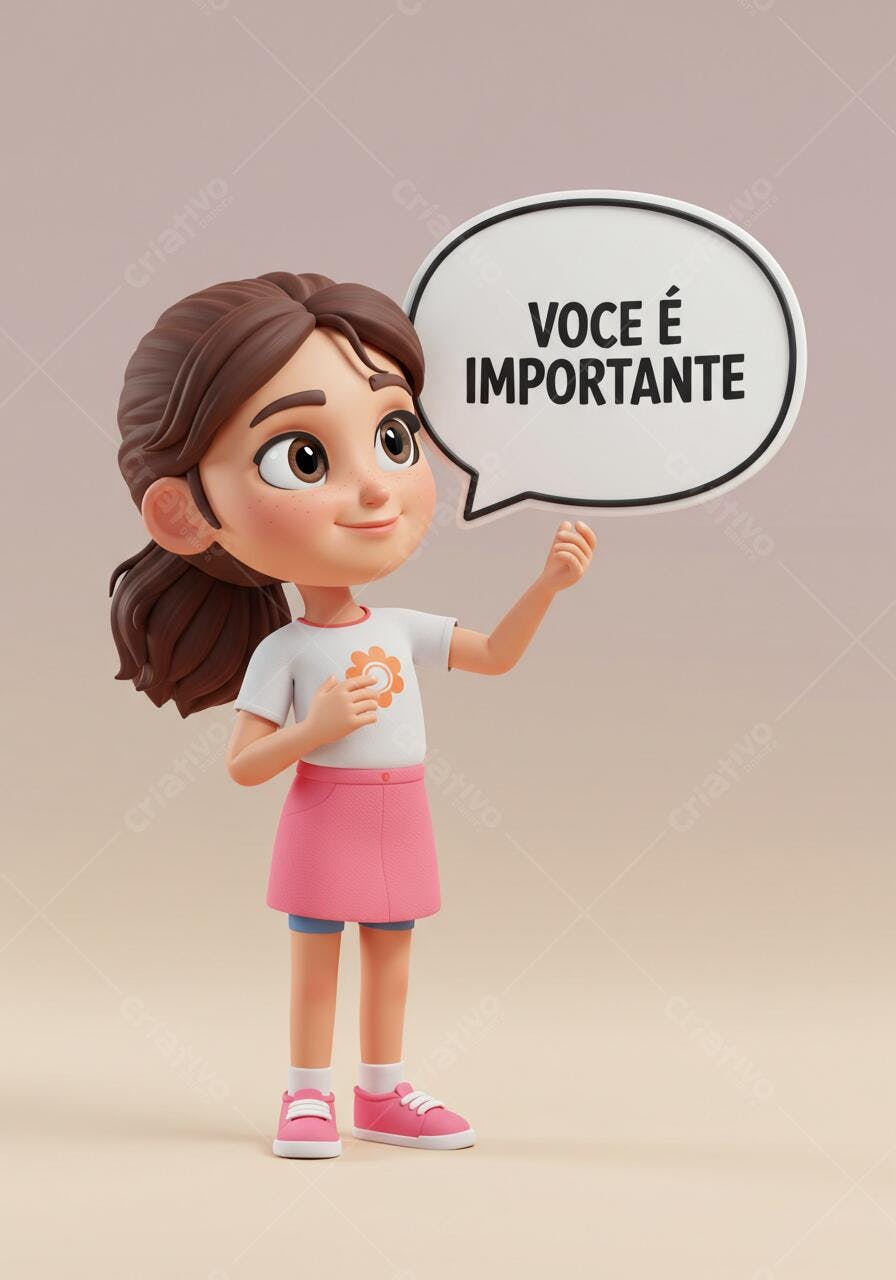 Menina segurando balão com frase Você é Importante