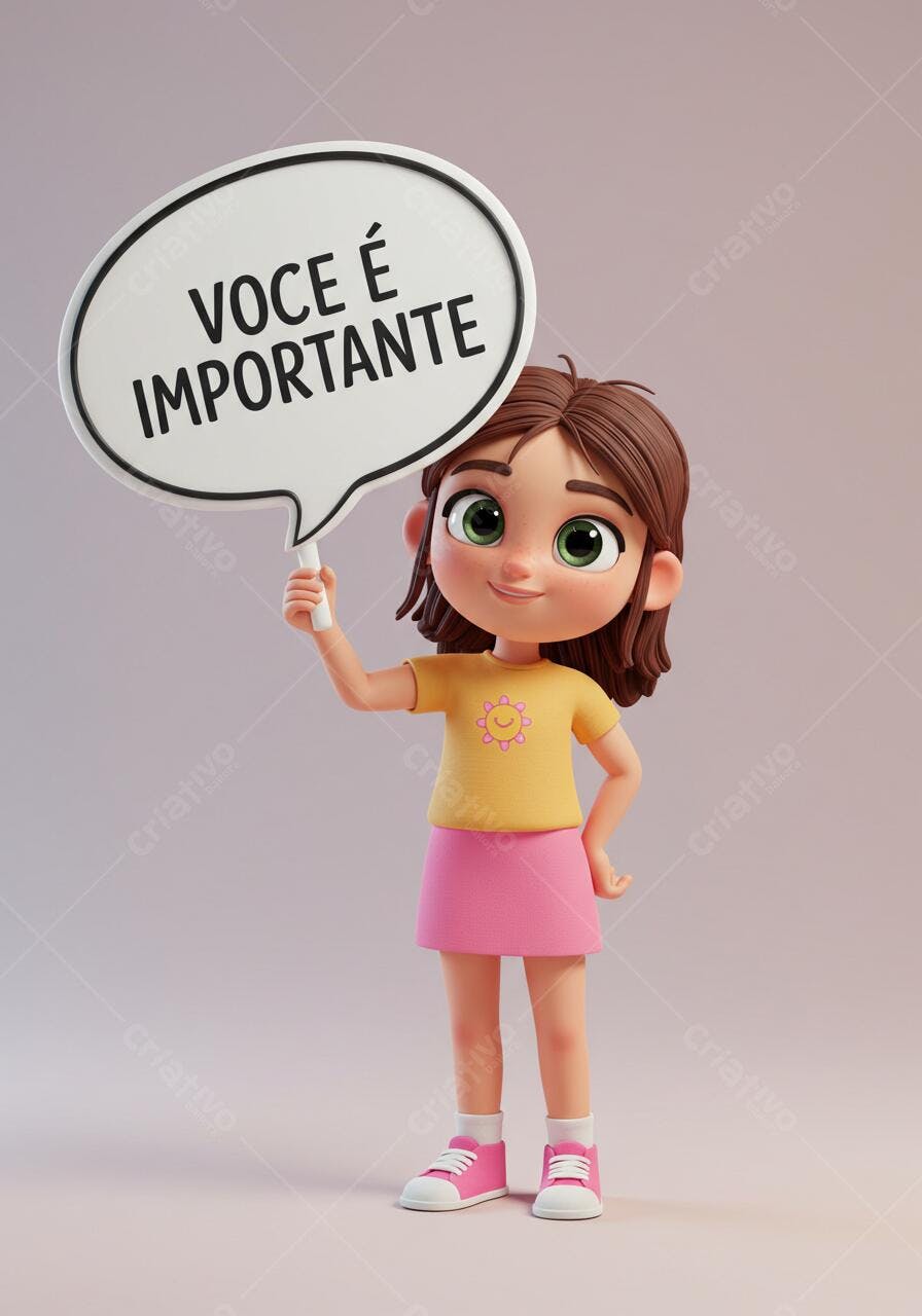 Menina segurando cartaz Você é Importante