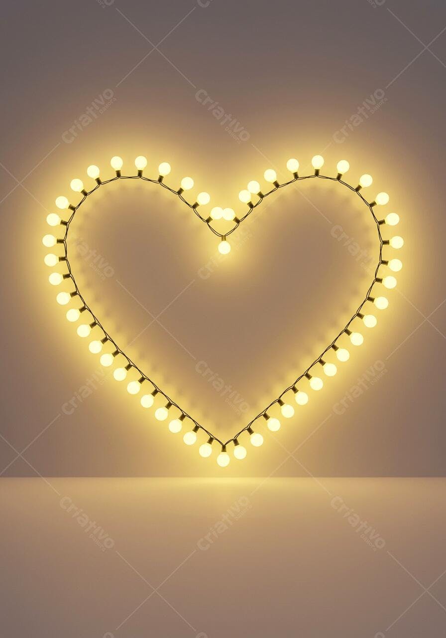 Luzes em formato de coração