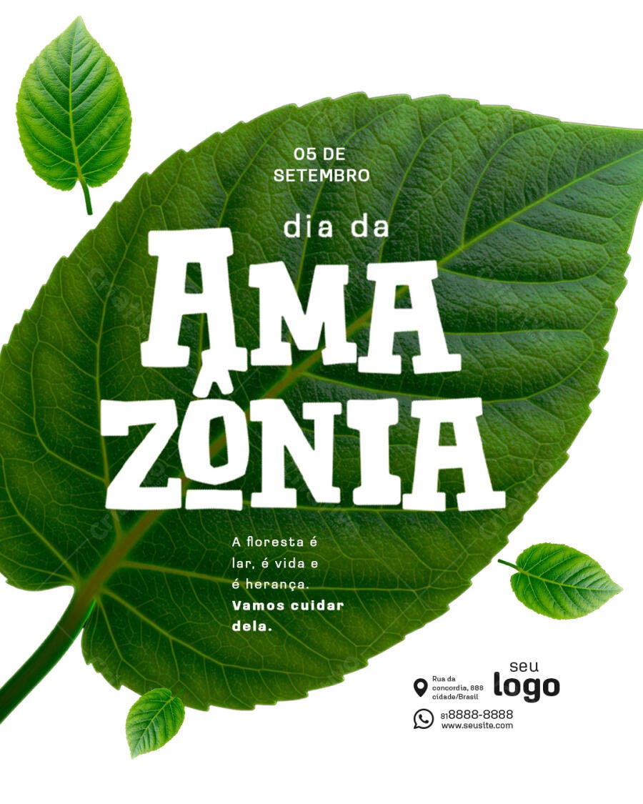 Flyer Dia da Amazônia PSD Editável