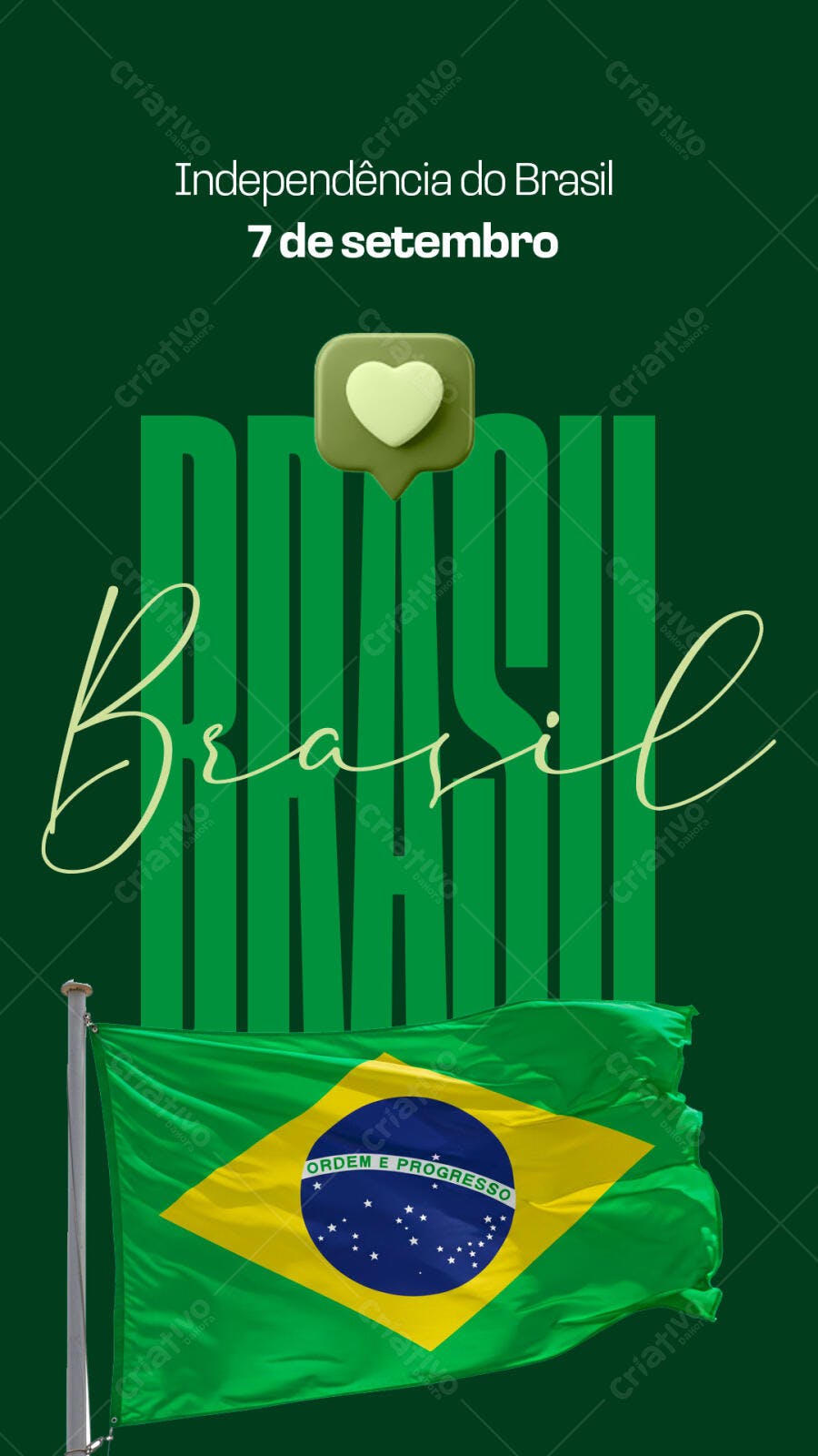 Flyer Independência do Brasil PSD Editável