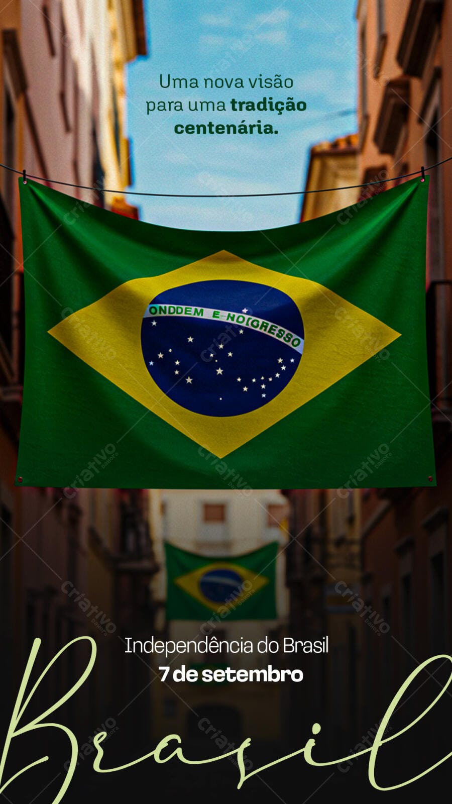 Banner Independência do Brasil PSD Editável