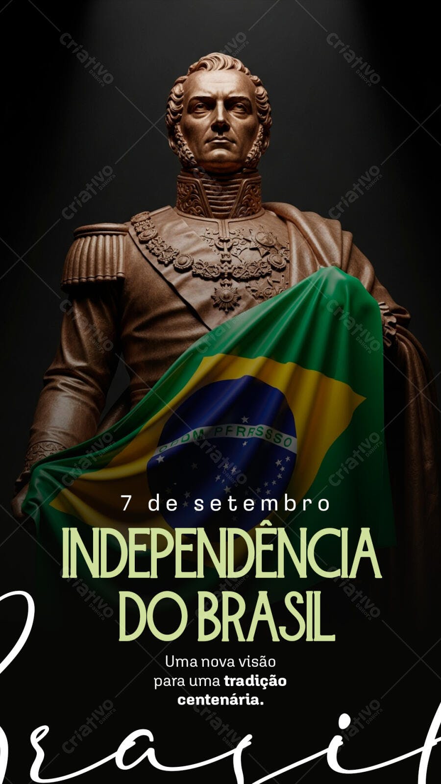 Flyer 7 de Setembro Independência do Brasil PSD Editável