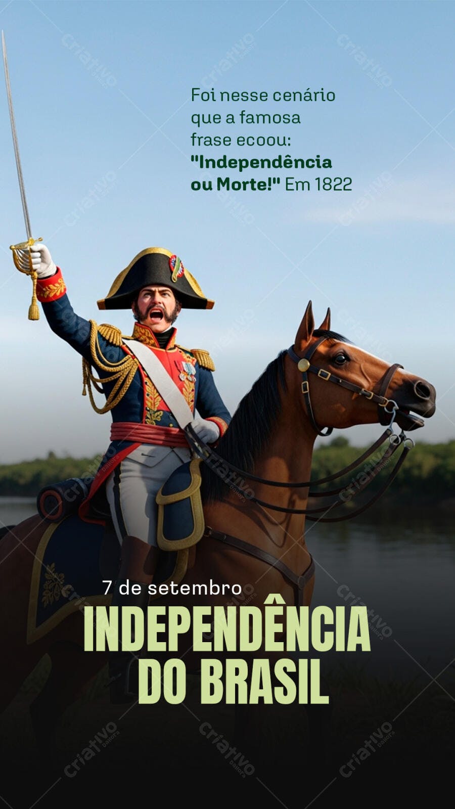 Flyer Independência do Brasil PSD Editável