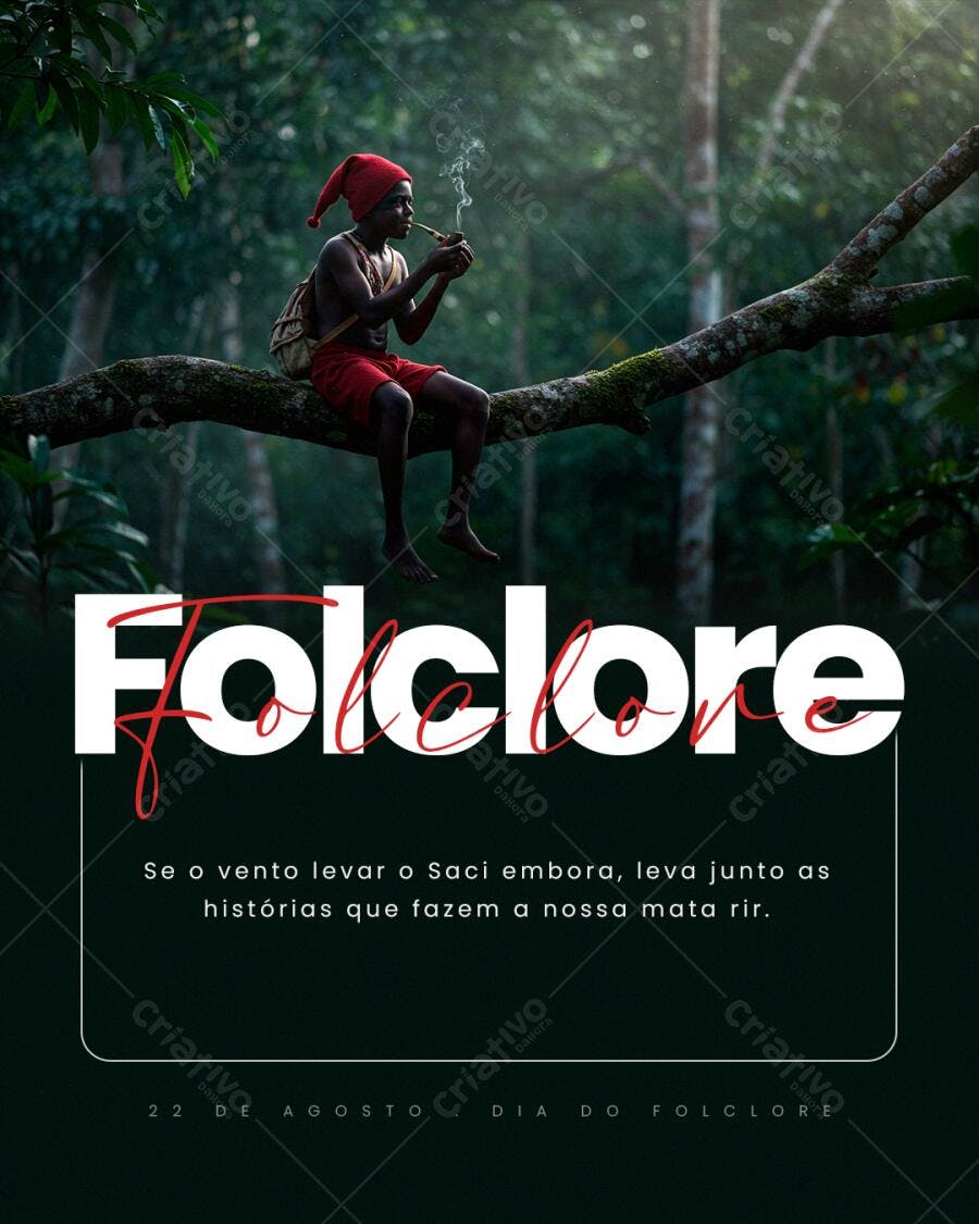 Postagem Dia do Folclore PSD Editável