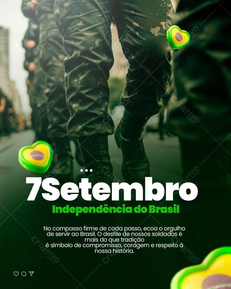 Post para 7 de Setembro PSD Editável