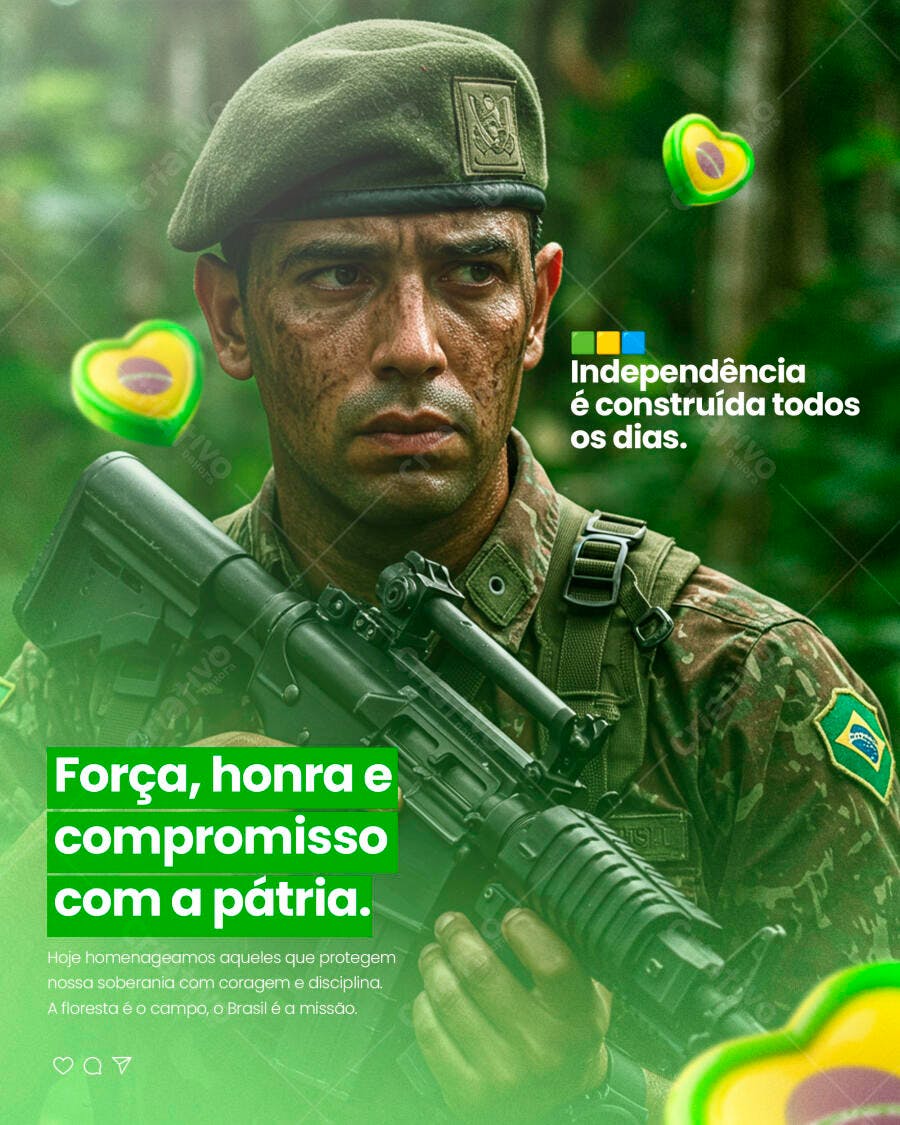 Postagem Dia da Independência PSD Editável