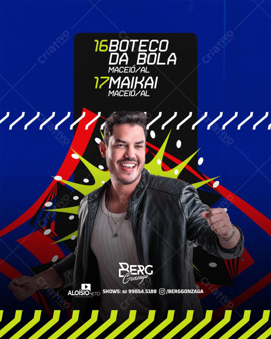Flyer Festa Boteco da Bola e Maikai PSD Editável
