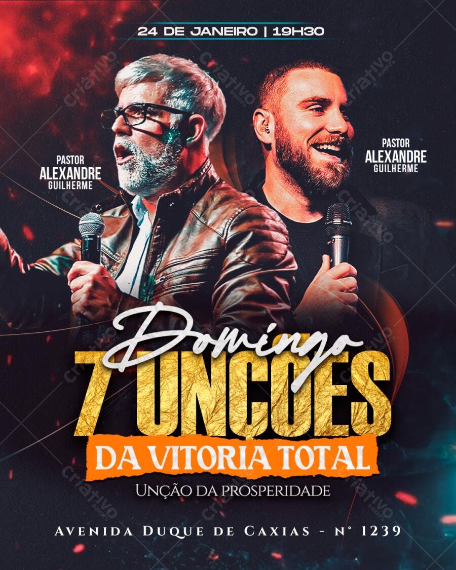 Flyer para Evento Gospel PSD Editável
