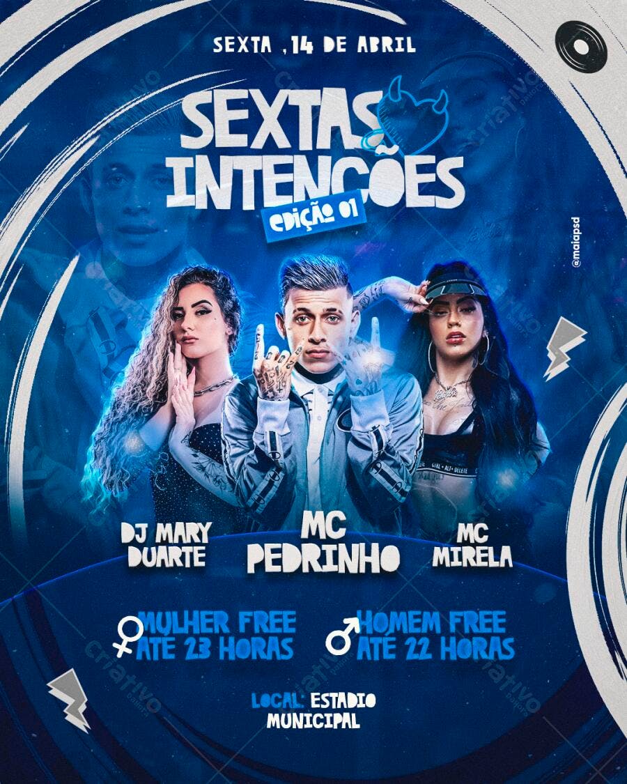 Flyer para Festa Sextas Intenções PSD Editável
